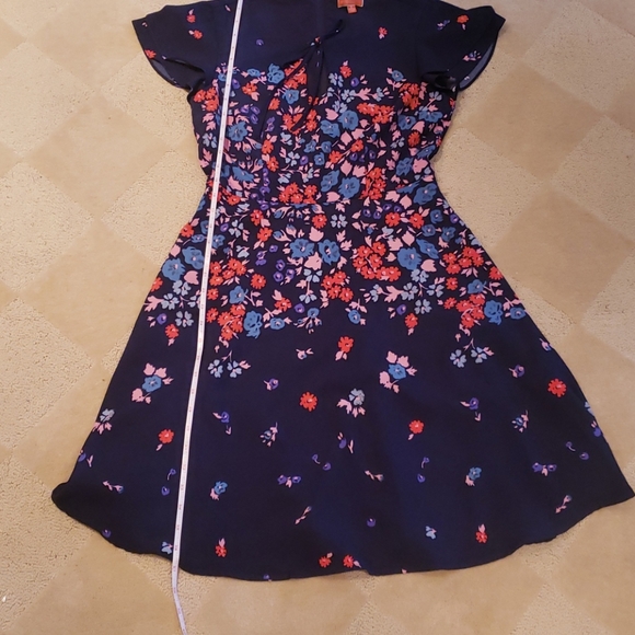 Modcloth Navy Blue and Flowers Dress, Sz S - Picture 10 of 16